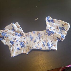 Janie and Jack Girl Floral Swim Top Size 5